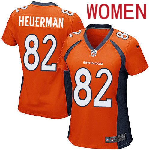 Women Denver Broncos #82 Jeff Heuerman Nike Orange Game Player NFL Jersey